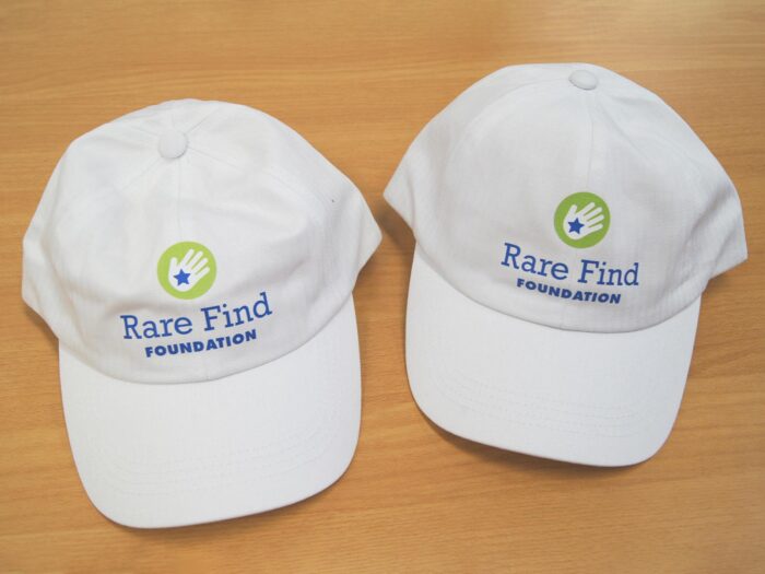 Rare Find Foundation white baseball caps